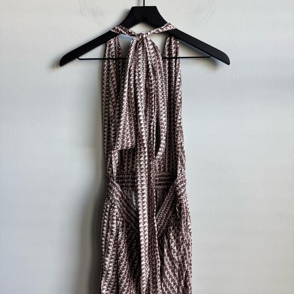 Agua Bendita Josie Python Printed Halter Neck Jumpsuit Size Large - Picture 10 of 13